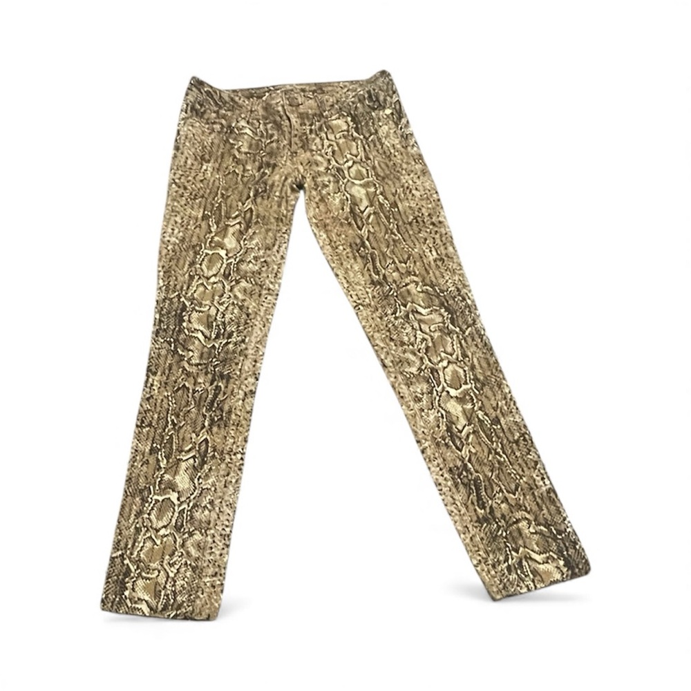 Tory Burch Brown Snakeskin Super Skinny Pants - Picture 2 of 8